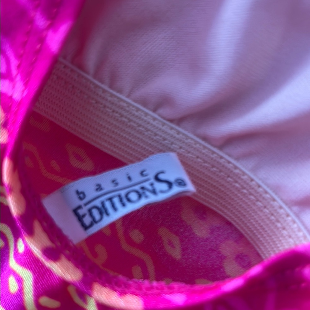 Essentials Pink and Yellow One Piece Swimsuit - Picture 6 of 8